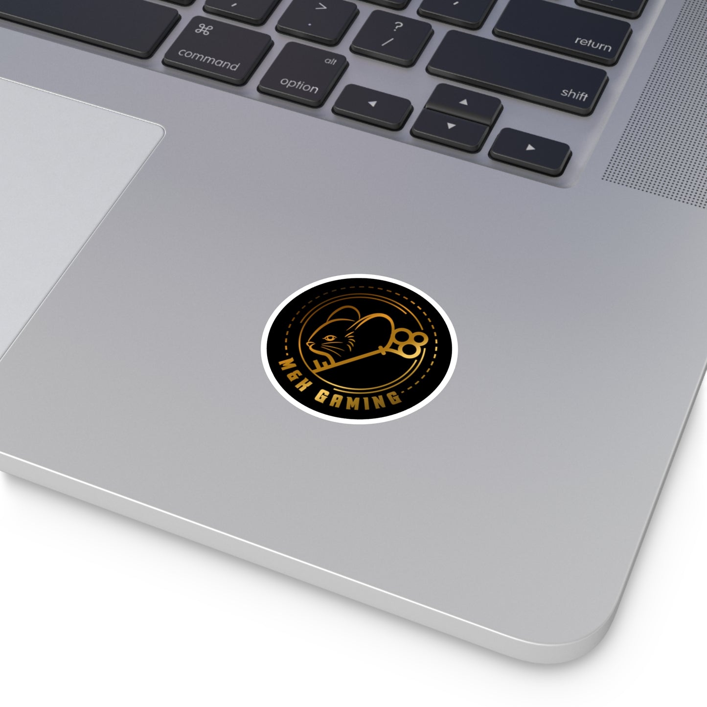 Gold M & K Gaming Round Stickers