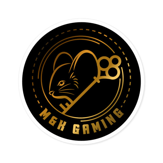 Gold M & K Gaming Round Stickers