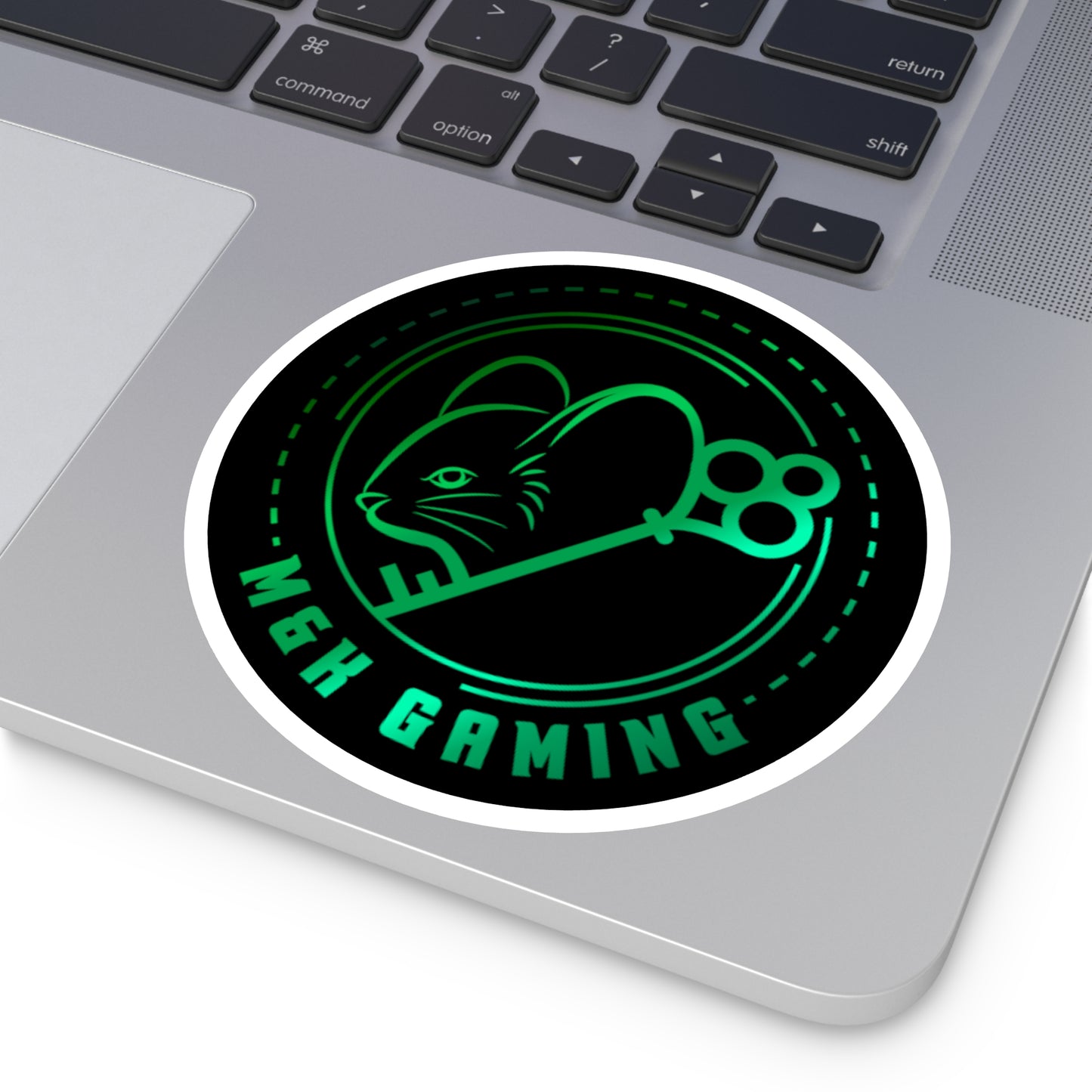 Green M & K Gaming Round Stickers