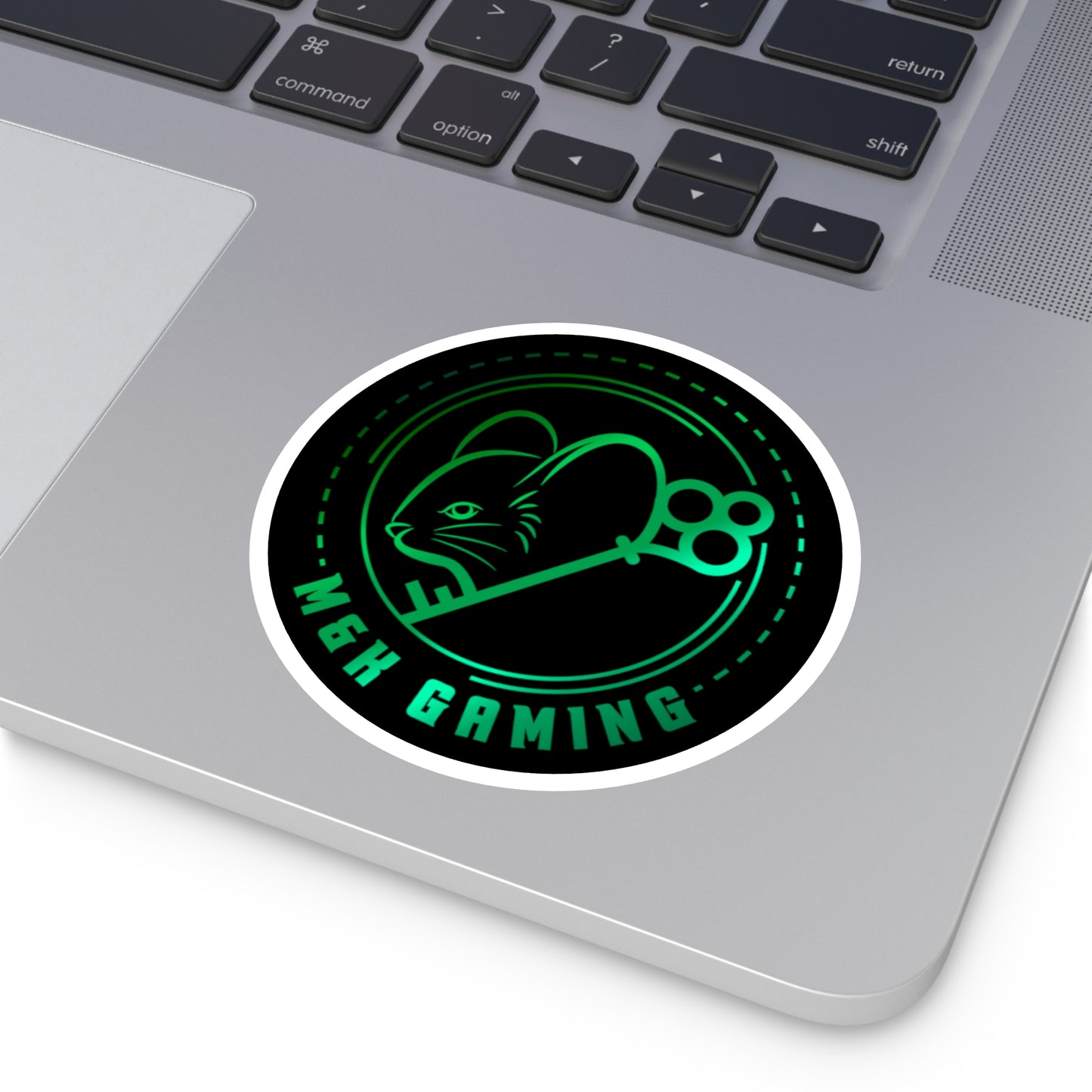 Green M & K Gaming Round Stickers