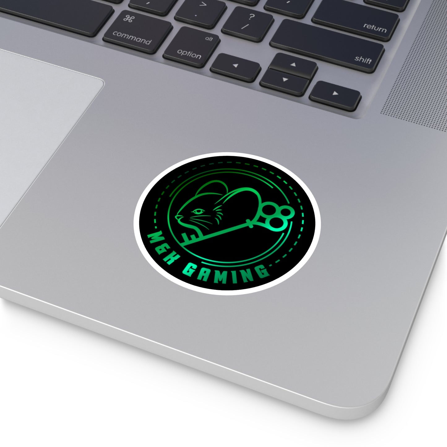 Green M & K Gaming Round Stickers