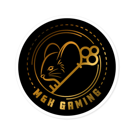 Gold M & K Gaming Round Stickers